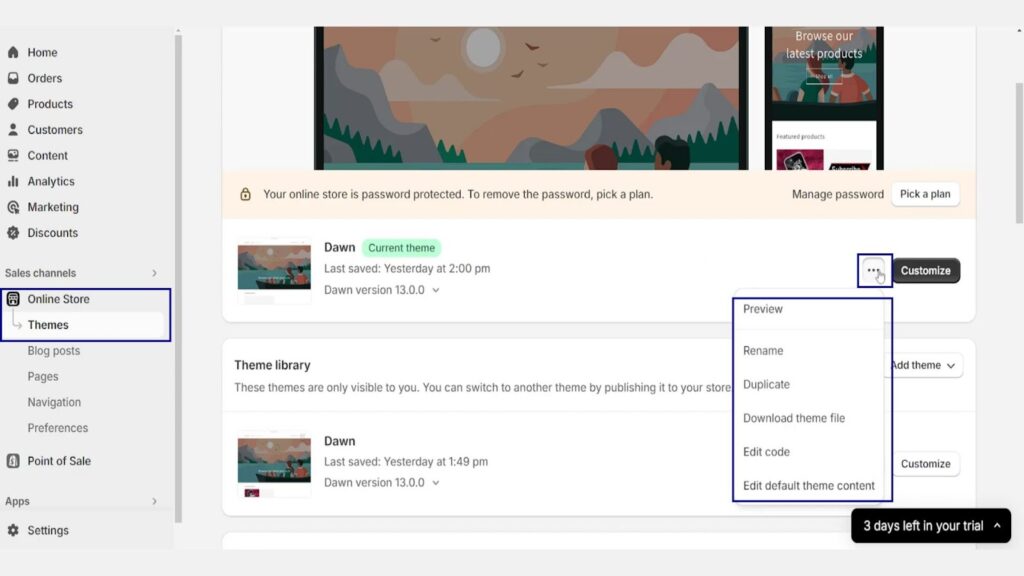 Delete a File on Shopify Store